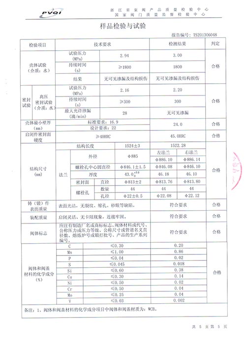 型式檢驗-低水錘止回閥