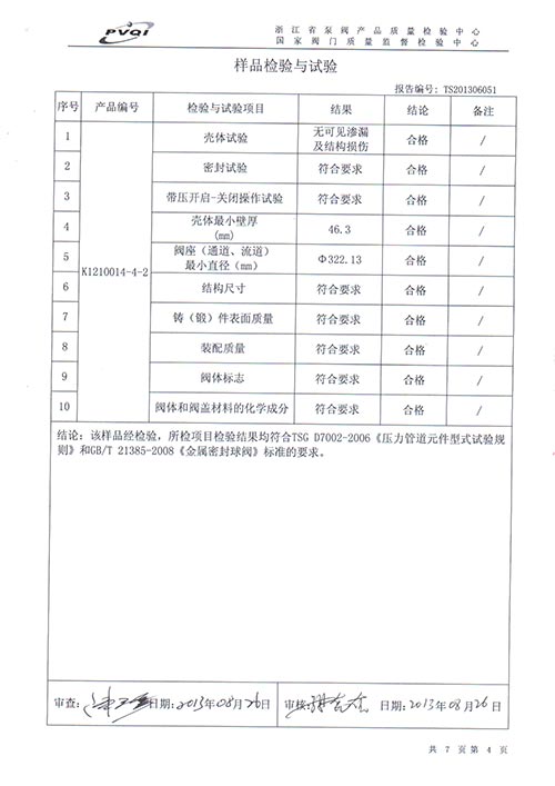 型式檢驗(yàn)-灰水、黑水及煤漿用特種金屬硬密封球閥QT347Y-CL900-NPS14